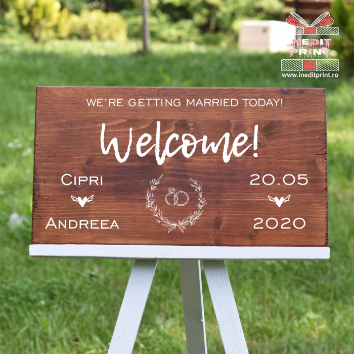 Plăcuță Întâmpinare "Welcome" Personalizată PN44 [4]