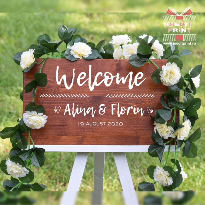 Plăcuță Întâmpinare "Welcome" Personalizată PN45 [2]