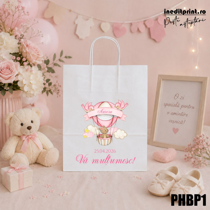 Punga din hartie pentru botez personalizata PHBP1 [2]
