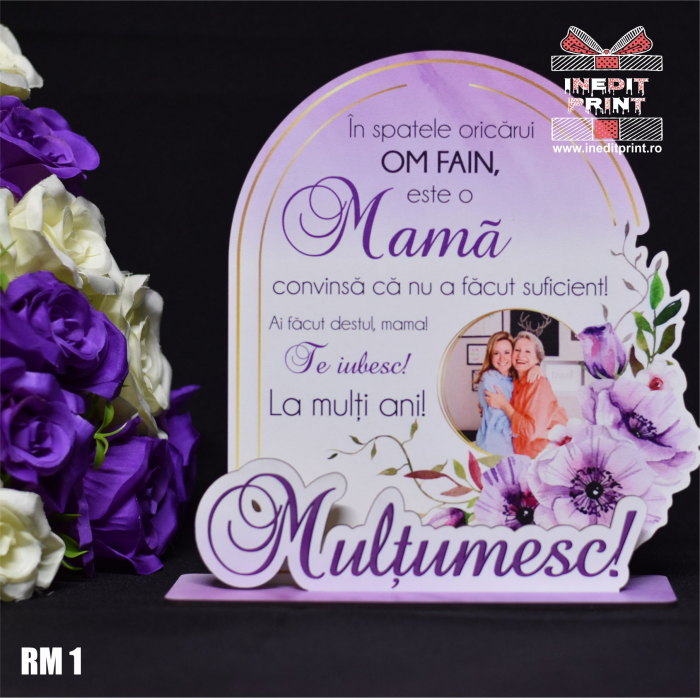 Ramă foto personalizată Mulțumesc mama RM1 [5]