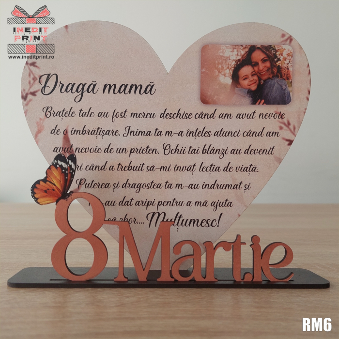 Ramă foto personalizată cu poză „Dragă mamă” RM6 [5]