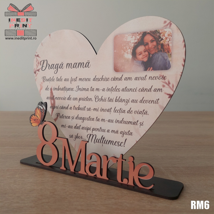 Ramă foto personalizată cu poză „Dragă mamă” RM6 [4]