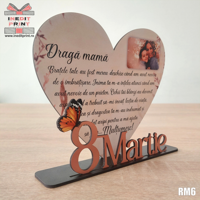 Ramă foto personalizată cu poză „Dragă mamă” RM6 [2]