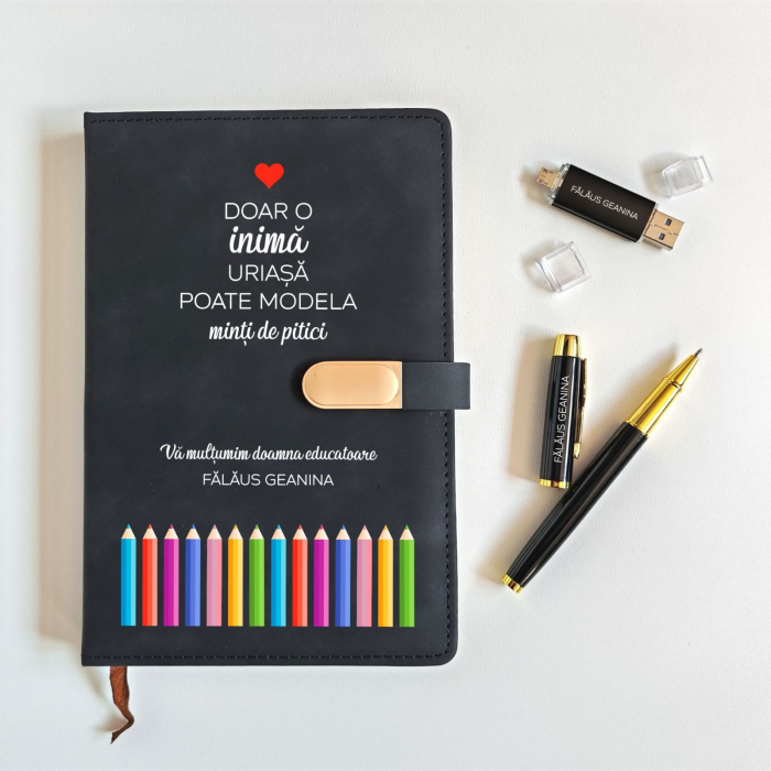 Set Cadou Sijia Negru cu Auriu Personalizat GPK34 [2]