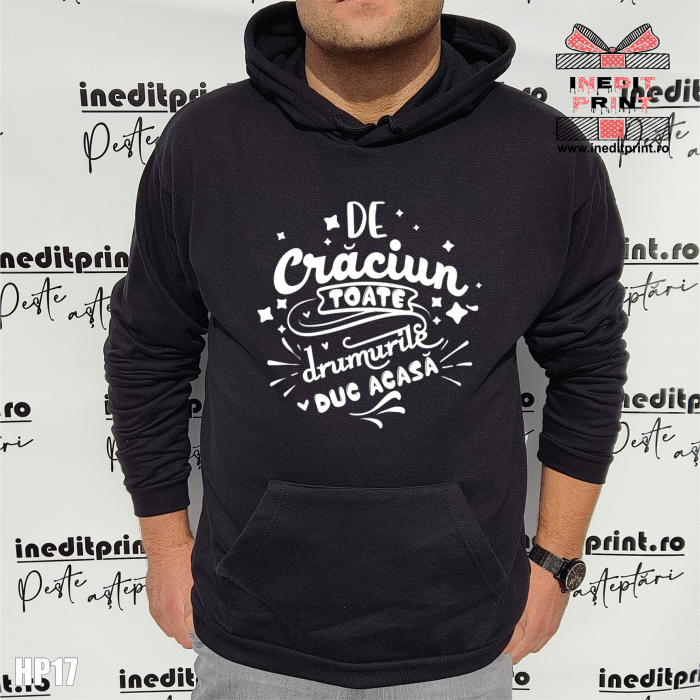 Hanorac De Crăciun toate drumurile duc acasă HP17 [2]