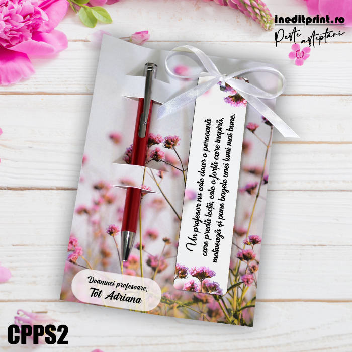 Set Pix + Cartonas + Semn de carte personalizat  Profesori CPPS2 [1]