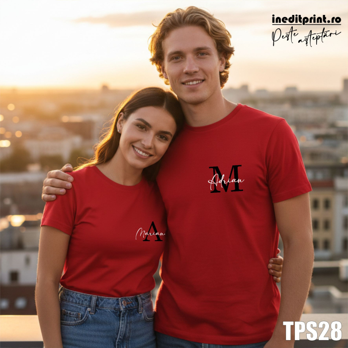 Set tricouri cu initiala si nume TPS28 [2]