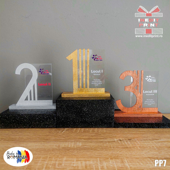 Set trofee personalizate locurile 1, 2 și 3 PP7 [2]