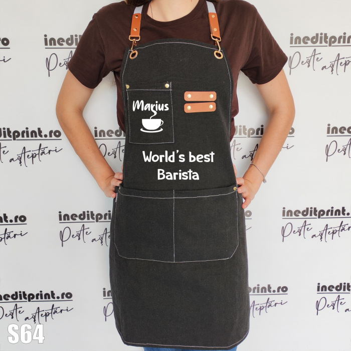 Sort Denim personalizat Barista - S64 [1]