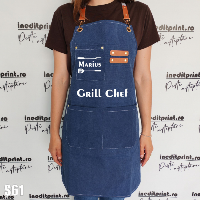 Sort Denim personalizat Grill Chef - S61 [1]