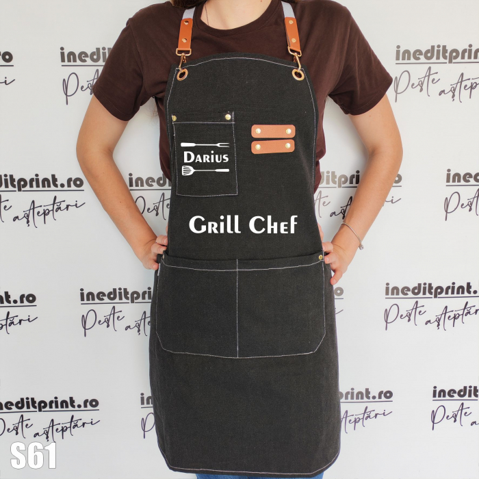 Sort Denim personalizat Grill Chef - S61 [1]