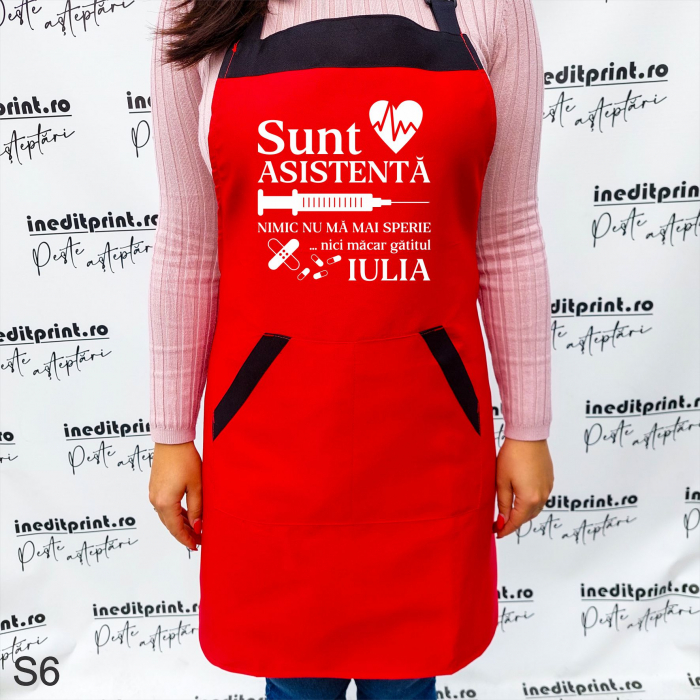 Șorț personalizat asistentă medicală S6 [2]