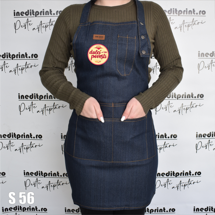 Sort jeans personalizat cu Logo S56 [1]