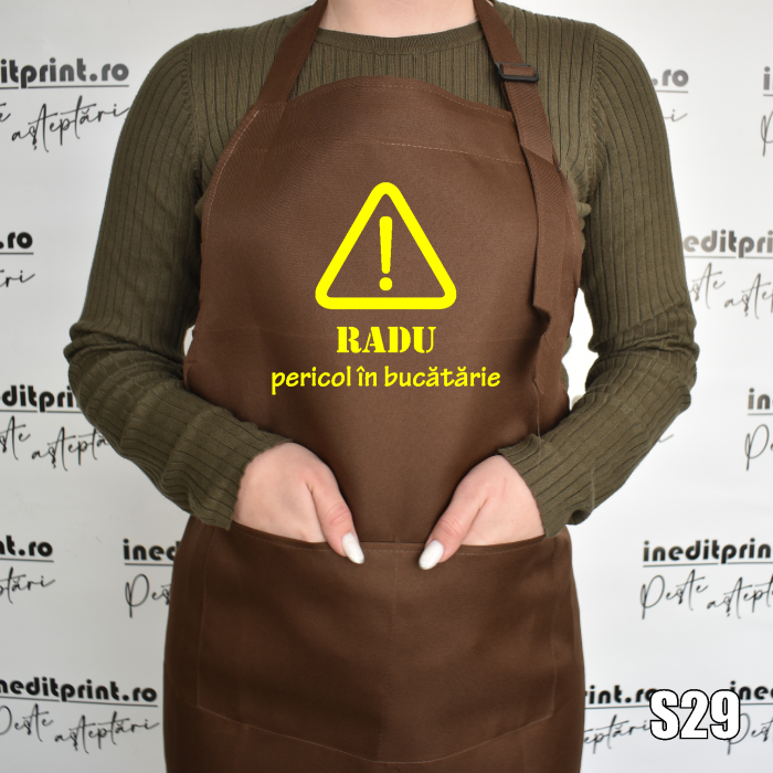 Șorț personalizat Pericol în bucătărie S29 [3]