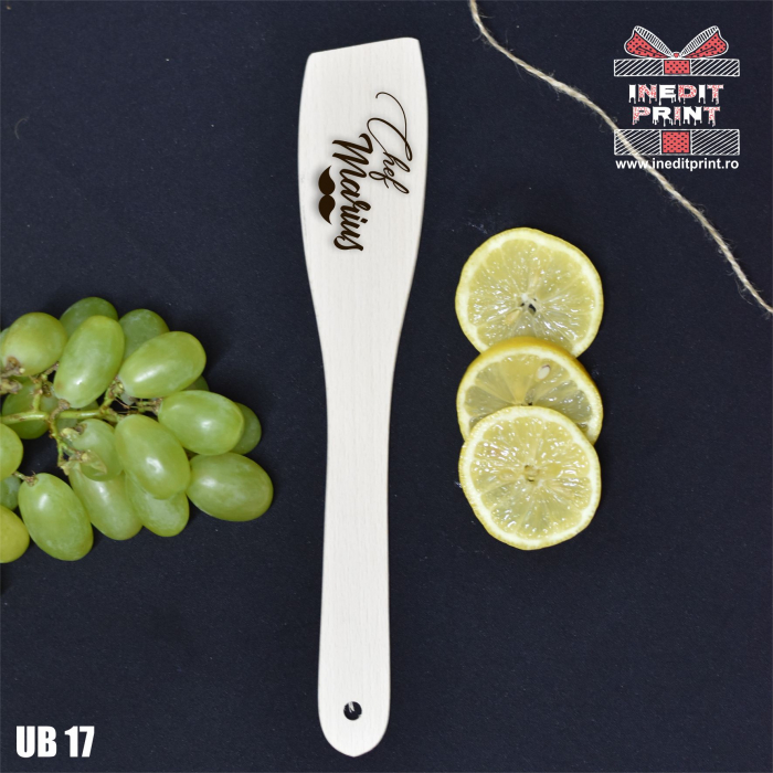 Spatulă dreaptă personalizată Chef Mustață UB17 [2]