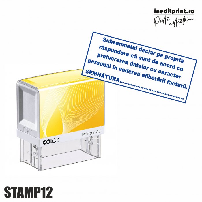 Stampila Printer STAMP12 - Acord Prelucrare Date [2]