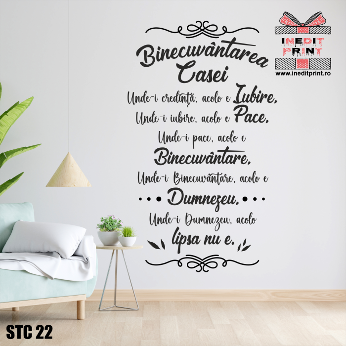 Sticker Binecuvantarea Casei STC22 [2]