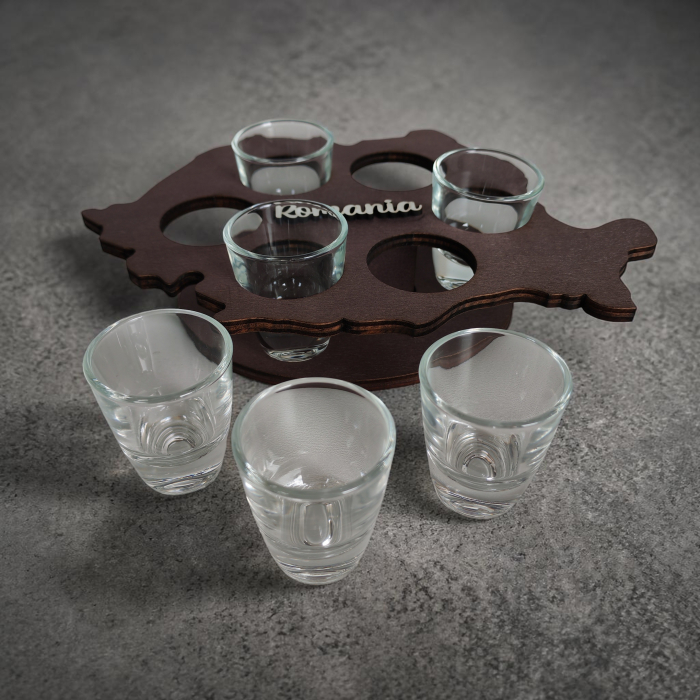 Suport Pahare in forma de Harta Romaniei SVR102 [2]