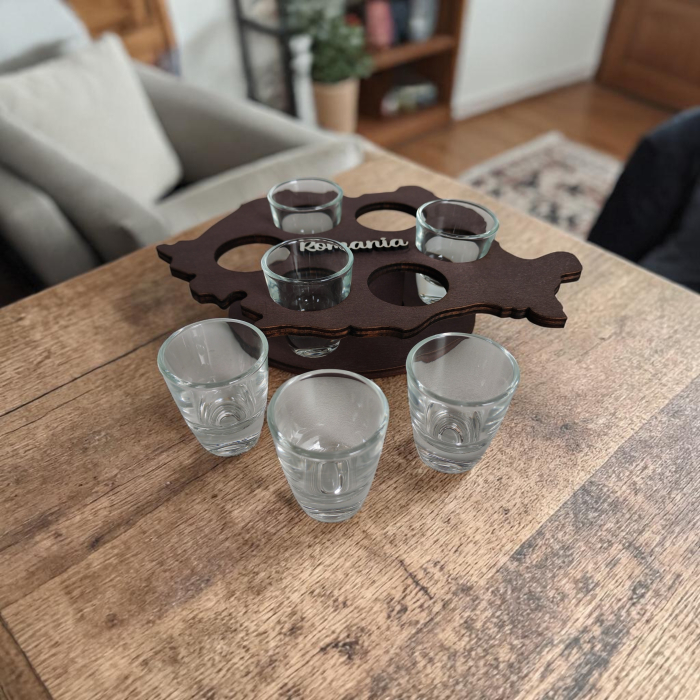 Suport Pahare in forma de Harta Romaniei SVR102 [3]