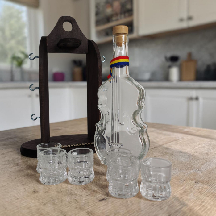 Suport Sticla Vioara cu pahare cu toarta Romania SVR112 [2]