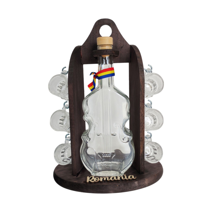 Suport Sticla Vioara cu pahare cu toarta Romania SVR112 [3]