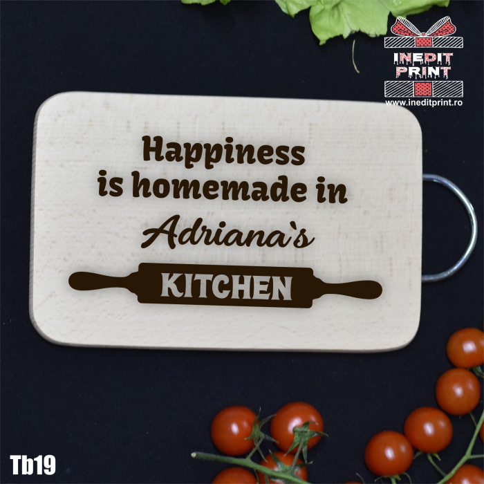 Tocător personalizat cu mâner Happiness TB19 [2]