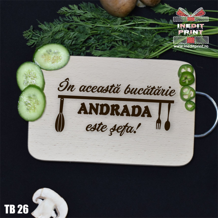 Tocător personalizat cu mâner Șef TB26 [2]