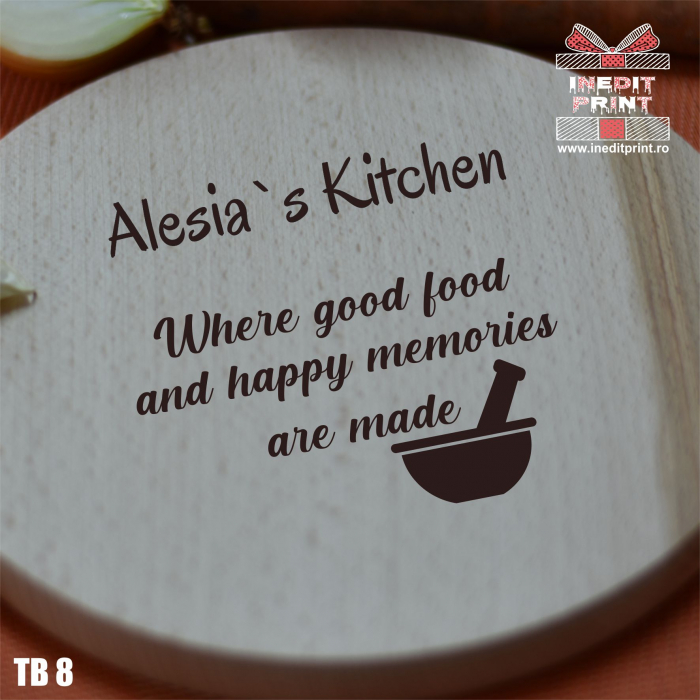 Tocător personalizat cu mâner Happy memories TB8 [2]