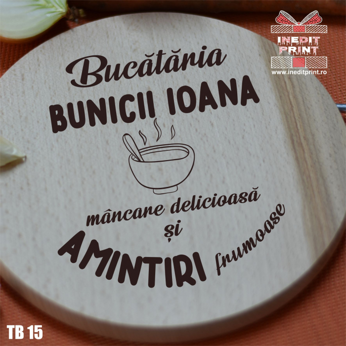 Tocător personalizat cu mâner Mâncare delicioasă TB15 [2]