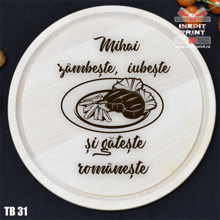 Tocător personalizat Zâmbește,iubește și  gătește  TB31 [3]