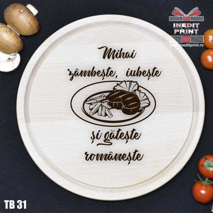 Tocător personalizat Zâmbește,iubește și  gătește  TB31 [2]