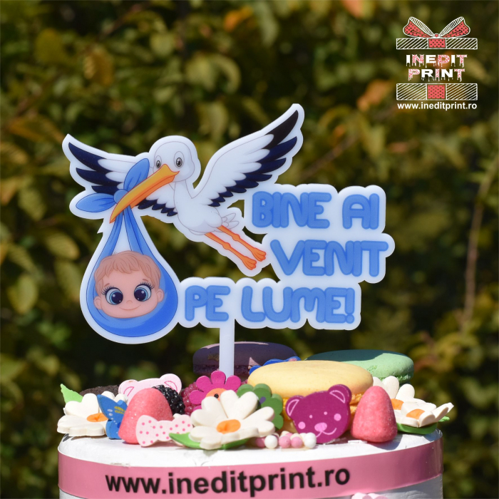 Topper Tort UV Bine ai venit pe lume TC462 [2]