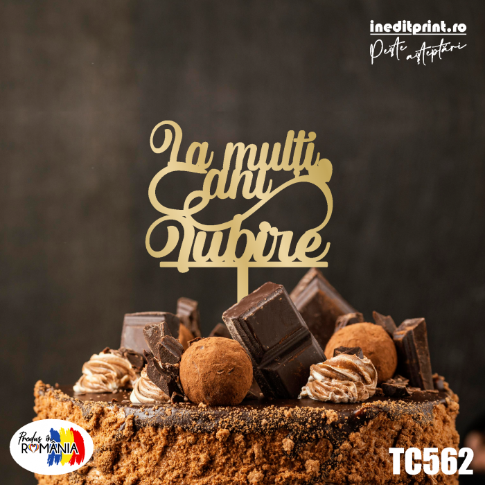 Topper tort La multi ani, iubire! TC562 [2]