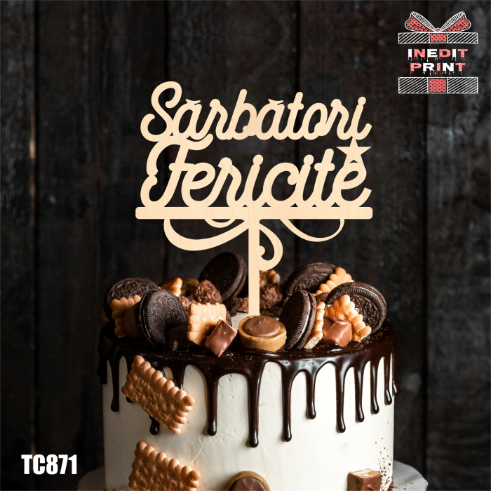 Topper Tort Sarbatori Fericite TC871 [2]