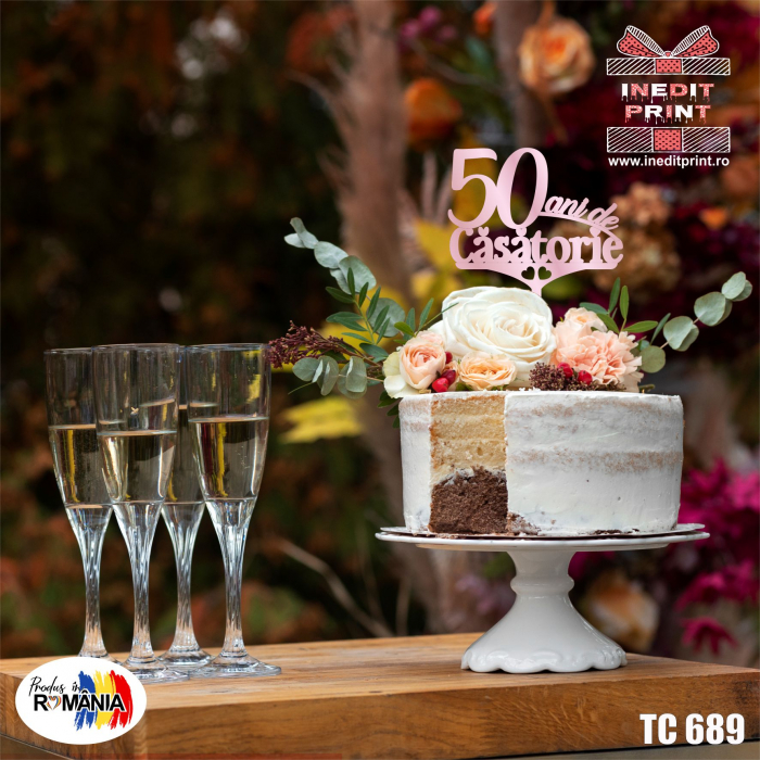 Topper Tort 50 ani de casatorie TC689 [2]