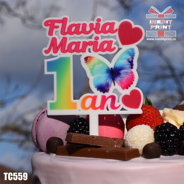Topper Tort UV Personalizat Fluture TC559 [1]
