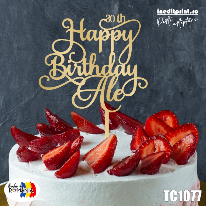 Topper tort personalizat Happy Birthday TC1077 [2]