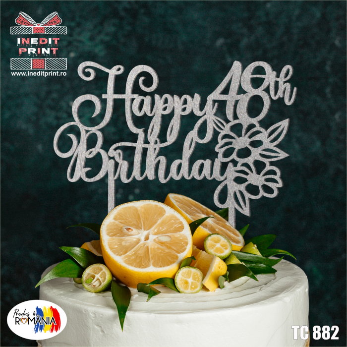 Topper Tort Personalizat Happy Birthday TC882 [2]