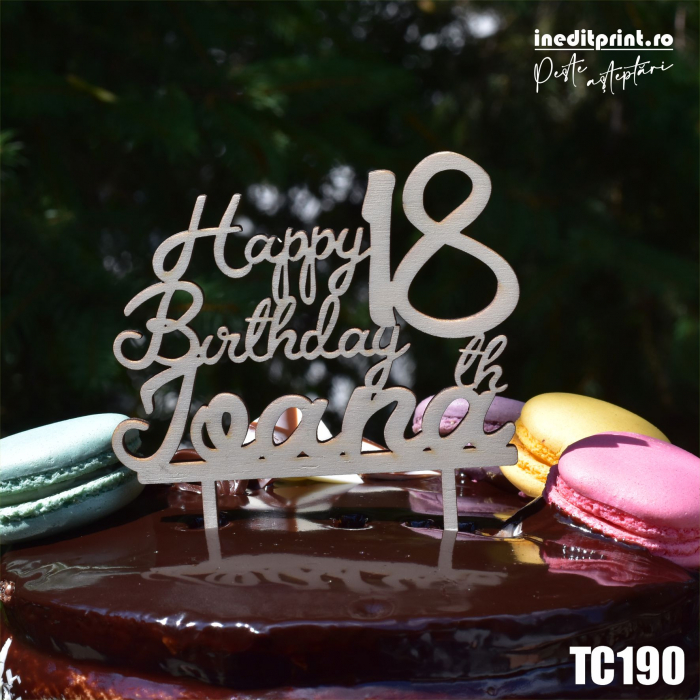 Topper Tort Personalizat Happy birthday TC190 [1]