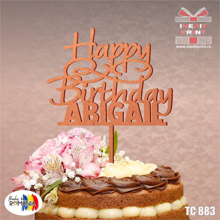 Topper Tort Personalizat Happy birthday TC883 [2]