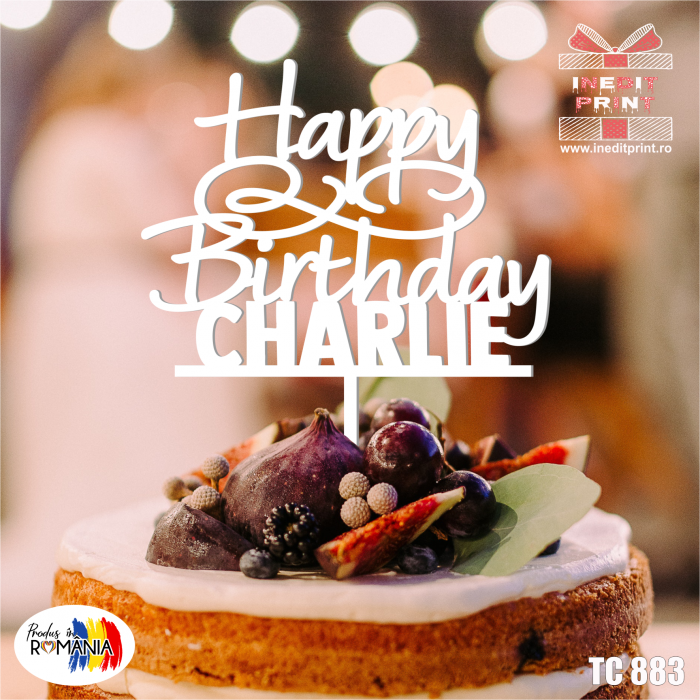 Topper Tort Personalizat Happy birthday TC883 [3]