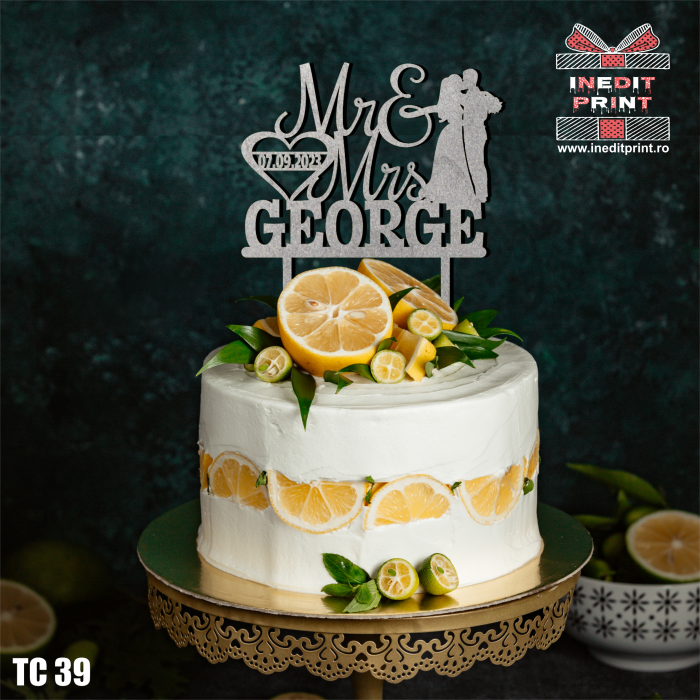 Topper Tort Personalizat  Mr&Mrs TC39 [3]