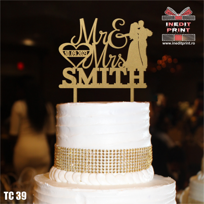 Topper Tort Personalizat  Mr&Mrs TC39 [2]