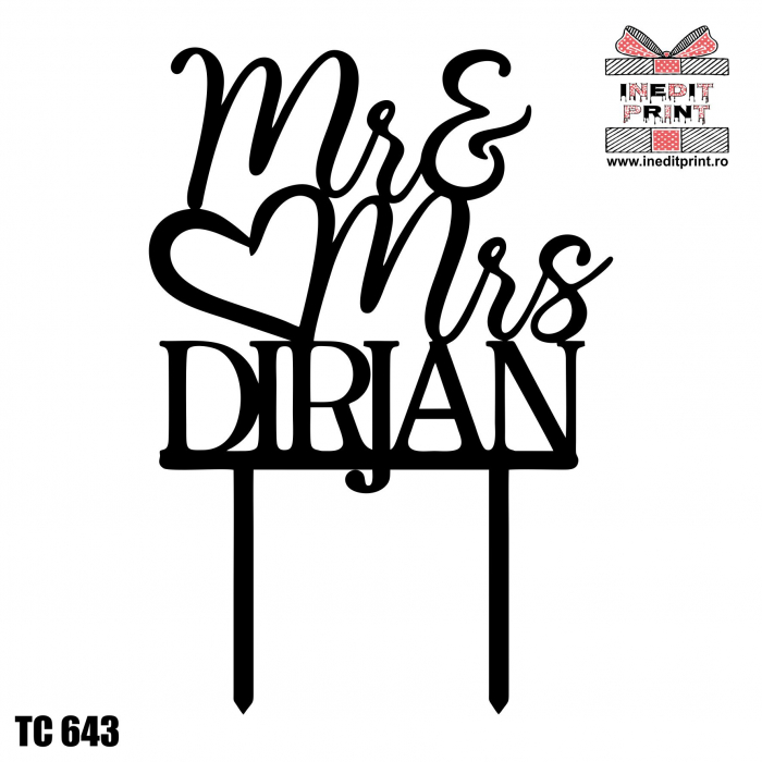 Topper Tort Personalizat MR&MRS TC643 [4]