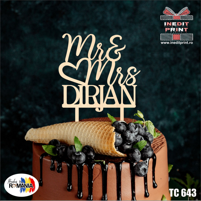 Topper Tort Personalizat MR&MRS TC643 [3]