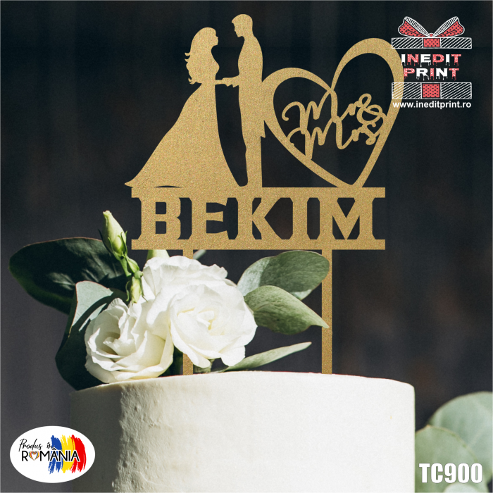 Topper Tort Personalizat  Mr & Mrs TC900 [2]