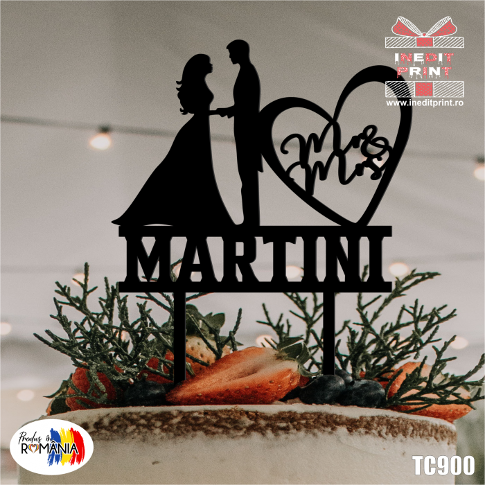Topper Tort Personalizat  Mr & Mrs TC900 [4]