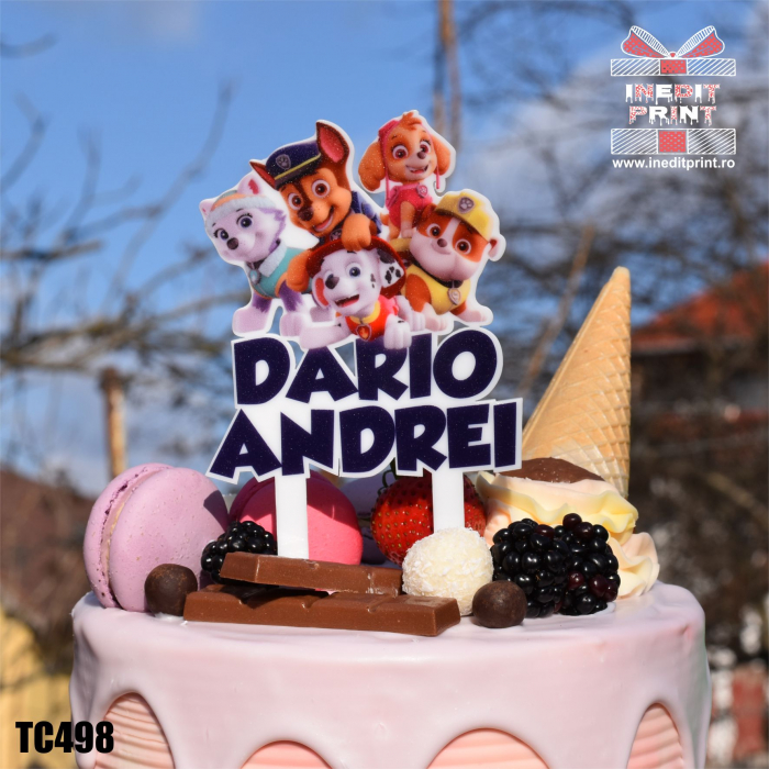 Topper Tort UV Personalizat Patrula Catelusilor TC498 [2]