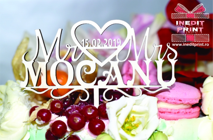 Topper Tort Personalizat Mr & Mrs TC1 [2]