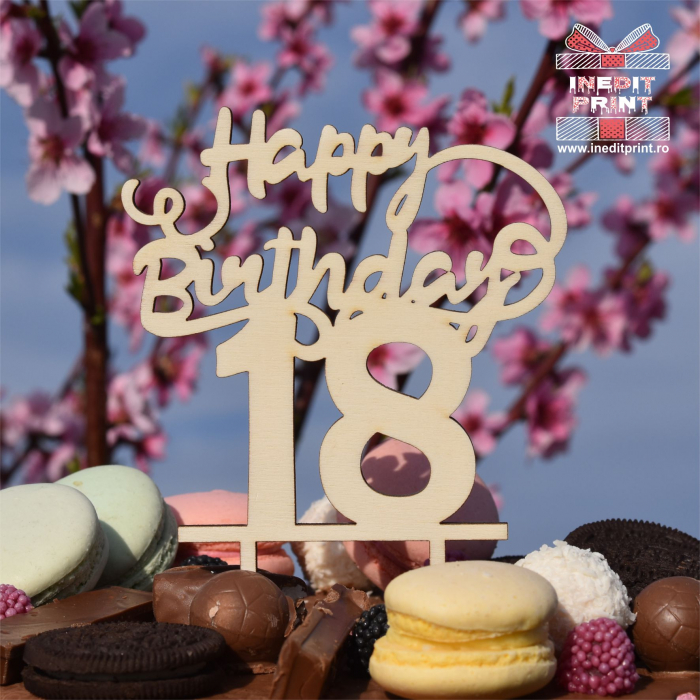 Topper tort Personalizat Happy Birthday TC221 [2]